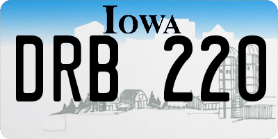 IA license plate DRB220