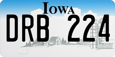 IA license plate DRB224
