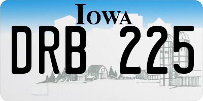 IA license plate DRB225