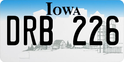 IA license plate DRB226