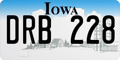 IA license plate DRB228