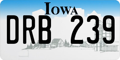 IA license plate DRB239