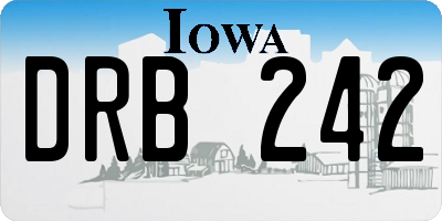 IA license plate DRB242