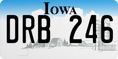 IA license plate DRB246