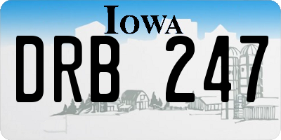 IA license plate DRB247