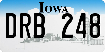 IA license plate DRB248
