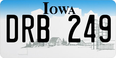 IA license plate DRB249