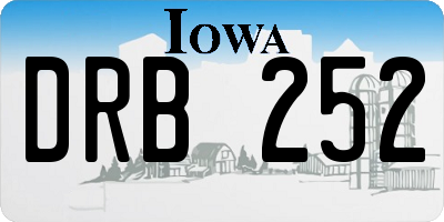 IA license plate DRB252