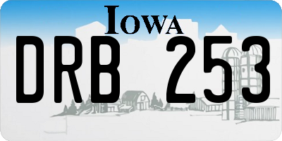 IA license plate DRB253