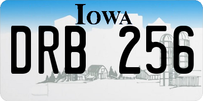 IA license plate DRB256