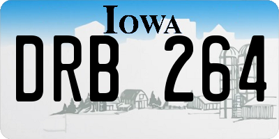 IA license plate DRB264