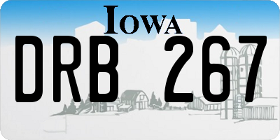 IA license plate DRB267