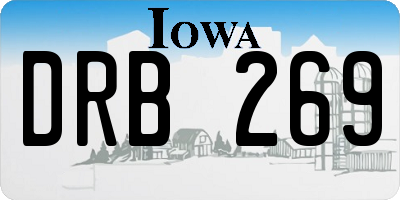 IA license plate DRB269