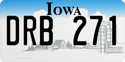 IA license plate DRB271