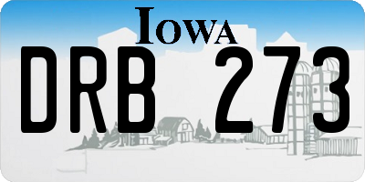 IA license plate DRB273