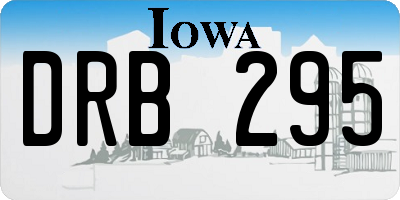 IA license plate DRB295