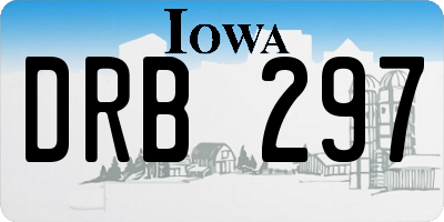 IA license plate DRB297