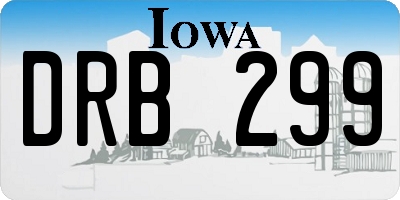 IA license plate DRB299