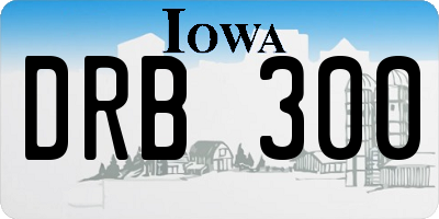 IA license plate DRB300