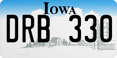 IA license plate DRB330