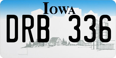 IA license plate DRB336