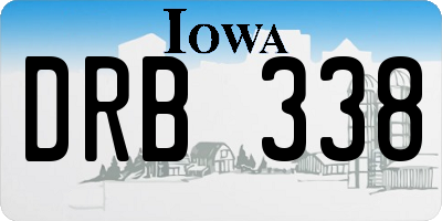 IA license plate DRB338