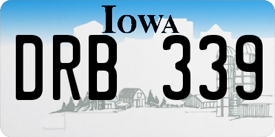 IA license plate DRB339