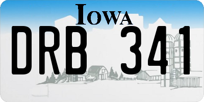 IA license plate DRB341