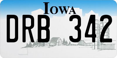 IA license plate DRB342