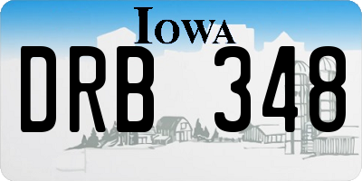 IA license plate DRB348