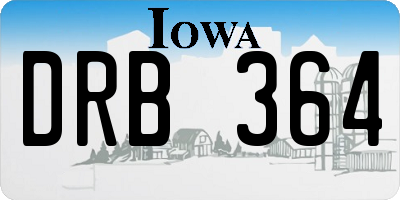 IA license plate DRB364