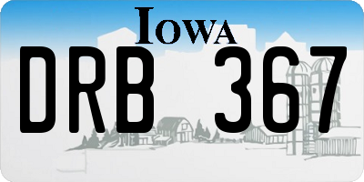 IA license plate DRB367