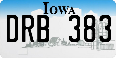 IA license plate DRB383