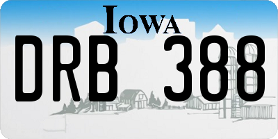 IA license plate DRB388