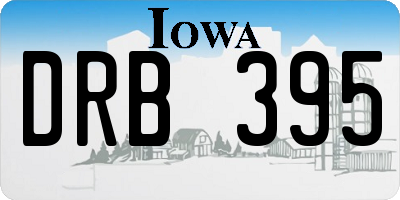 IA license plate DRB395