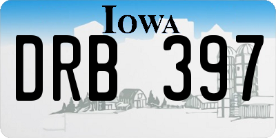 IA license plate DRB397