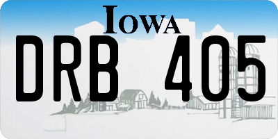IA license plate DRB405
