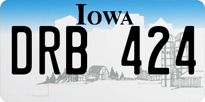IA license plate DRB424