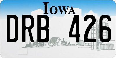 IA license plate DRB426