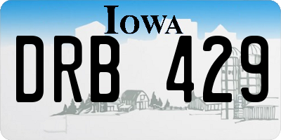IA license plate DRB429