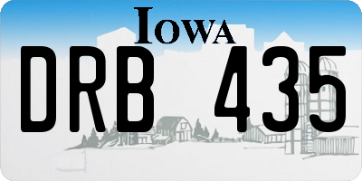 IA license plate DRB435