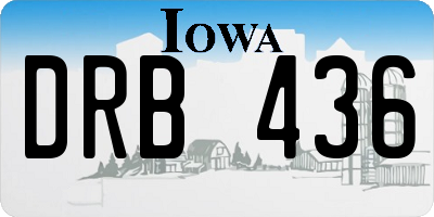 IA license plate DRB436