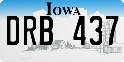 IA license plate DRB437