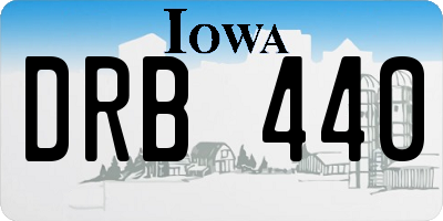 IA license plate DRB440