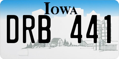 IA license plate DRB441
