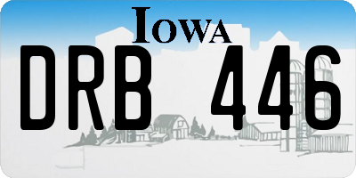 IA license plate DRB446