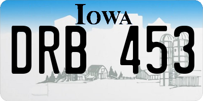 IA license plate DRB453