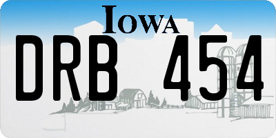IA license plate DRB454