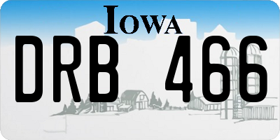 IA license plate DRB466