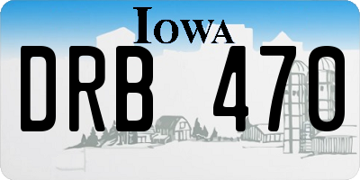 IA license plate DRB470